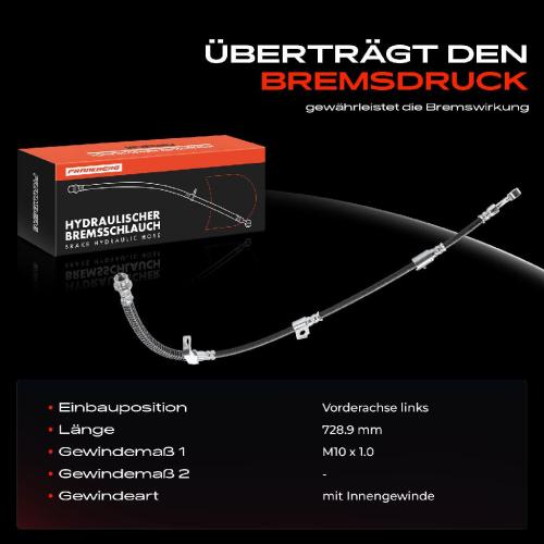 1x Bremsschlauch Bremsschläuche Vorderachse Links für Hyundai Sonata IV EF XG KIA 2.0L-3.5L Bild 1x Bremsschlauch Bremsschläuche Vorderachse Links für Hyundai Sonata IV EF XG KIA 2.0L-3.5L