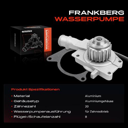 Frankberg 1x Wasserpumpe Kühlwasserpumpe für Ford Escort IV V VI AWF Fiesta II III FBD Orion I II III 1.4L 1.6L Bild Frankberg 1x Wasserpumpe Kühlwasserpumpe für Ford Escort IV V VI AWF Fiesta II III FBD Orion I II III 1.4L 1.6L