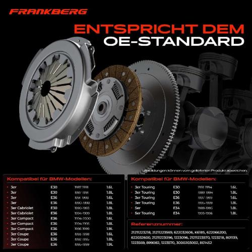 1x Kupplungssatz für BMW 3er E30 E36 3er Cabriolet E30 E36 3er Compact 3er Coupe 3er Touring E30 E36 5er E34 Bild 1x Kupplungssatz für BMW 3er E30 E36 3er Cabriolet E30 E36 3er Compact 3er Coupe 3er Touring E30 E36 5er E34