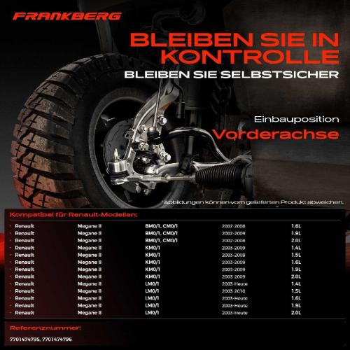 2x Spurstangenkopf Vorderachse für Renault Clio III Grand Scénic II Megane Coupé-Cabriolet Kombi Stufenheck Bild 2x Spurstangenkopf Vorderachse für Renault Clio III Grand Scénic II Megane Coupé-Cabriolet Kombi Stufenheck