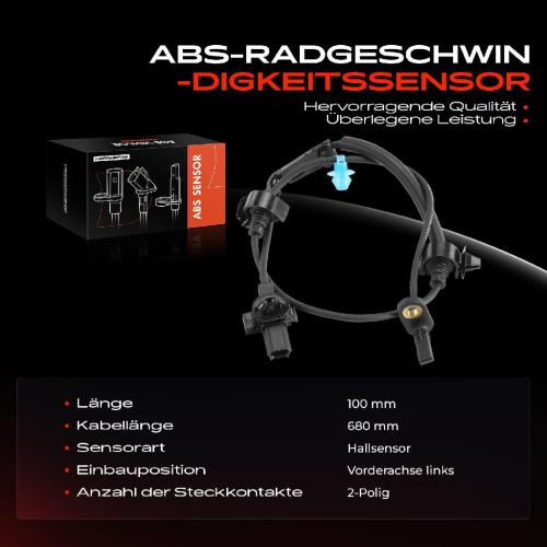 1x ABS Sensor Vorderachse links für Honda Civic IX FK Civic IX Tourer 1.3L 1.6L 1.8L 2.2L 2012-2016 Bild 1x ABS Sensor Vorderachse links für Honda Civic IX FK Civic IX Tourer 1.3L 1.6L 1.8L 2.2L 2012-2016