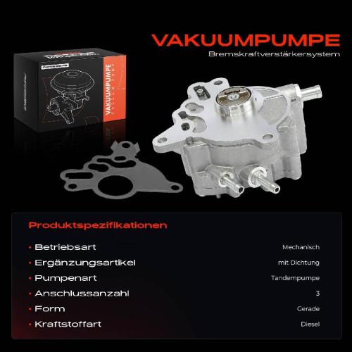 1x Unterdruckpumpe für VW Golf V 1K Passat 3C Audi A3 8P A4 8E Seat Bild 1x Unterdruckpumpe für VW Golf V 1K Passat 3C Audi A3 8P A4 8E Seat