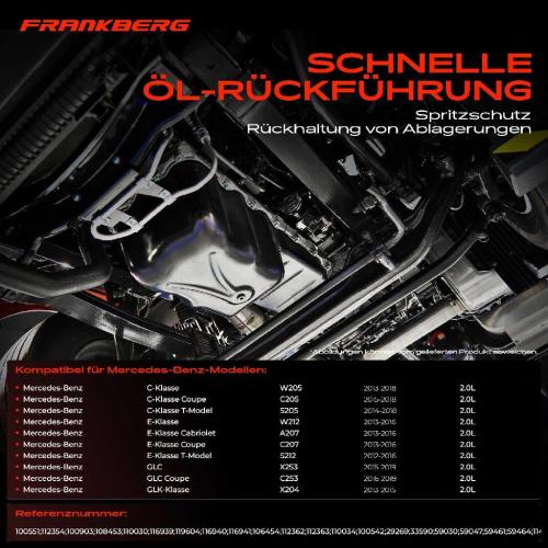 Frankberg 1x Ölwanne Motorölwanne für Mercedes-Benz W205 C205 S205 W212 S212 C207 X253 X204 Bild Frankberg 1x Ölwanne Motorölwanne für Mercedes-Benz W205 C205 S205 W212 S212 C207 X253 X204