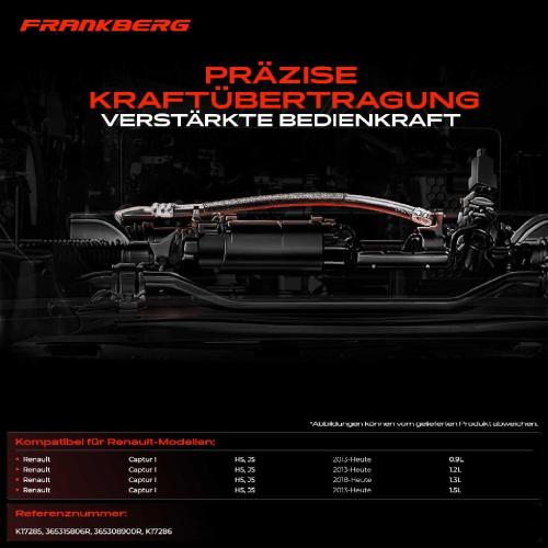 2x Seilzug Feststellbremse Hinterachse beidseitig für Renault Captur I H5 J5 0.9L-1.5L Bj ab 2013 Bild 2x Seilzug Feststellbremse Hinterachse beidseitig für Renault Captur I H5 J5 0.9L-1.5L Bj ab 2013