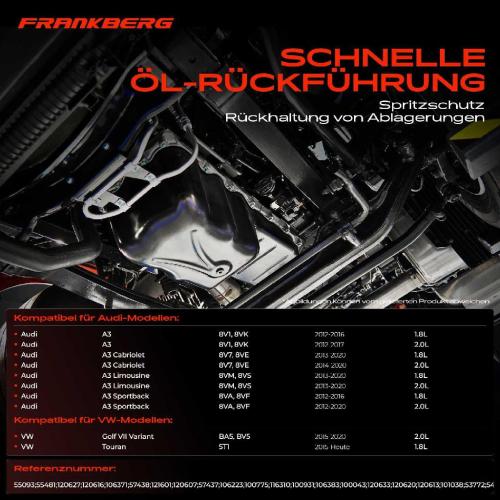 Frankberg 1x Ölwanne Motorölwanne für VW Golf VII 5G1 BE1 BA5 Touran 5T1 Audi A3 8V 1.8L 2.0L Bild Frankberg 1x Ölwanne Motorölwanne für VW Golf VII 5G1 BE1 BA5 Touran 5T1 Audi A3 8V 1.8L 2.0L