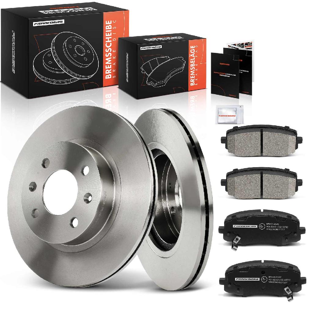 2x Bremsscheiben 4x Bremsbeläge Vorderachse für Hyundai i10 PA KIA Picanto BA 1.1L 2005-2011