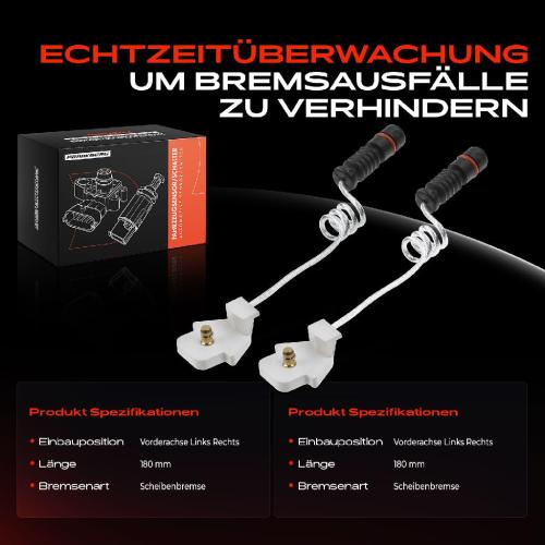 2x Warnkontakt Bremsbelagverschleiß Vorderachse für Mercedes-Benz W124 W201 C124 S124 Bild 2x Warnkontakt Bremsbelagverschleiß Vorderachse für Mercedes-Benz W124 W201 C124 S124