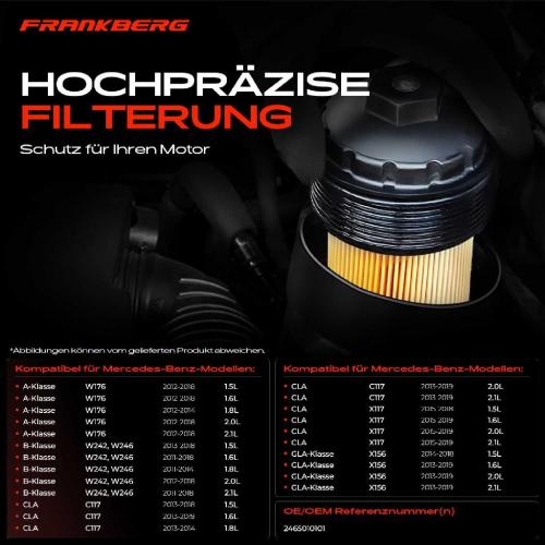 1x ÖlkühlerÖlfilter für Mercedes-Benz W176 W242 W246 C117 X117 X156 1.5L-2.2L Bild 1x ÖlkühlerÖlfilter für Mercedes-Benz W176 W242 W246 C117 X117 X156 1.5L-2.2L