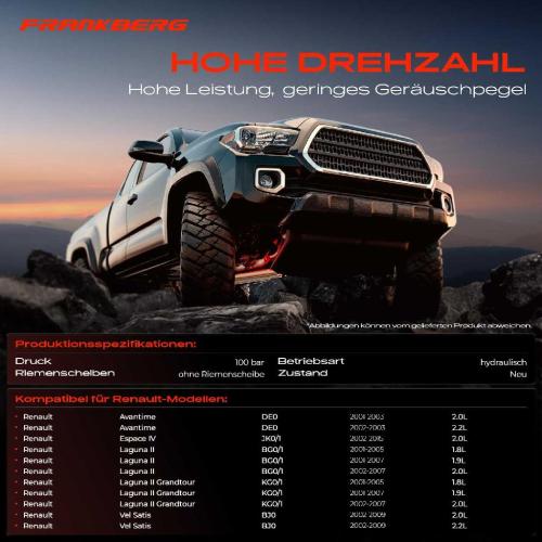 Frankberg 1x Servopumpe hydraulisch für Renault Avantime Espace IV Laguna II Vel Satis Bild Frankberg 1x Servopumpe hydraulisch für Renault Avantime Espace IV Laguna II Vel Satis