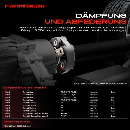 1x Gelenkscheibe Hardyscheibe Kardanwelle Vorne für Ford Transit Bus Kasten Pritsche FM Bild 1x Gelenkscheibe Hardyscheibe Kardanwelle Vorne für Ford Transit Bus Kasten Pritsche FM