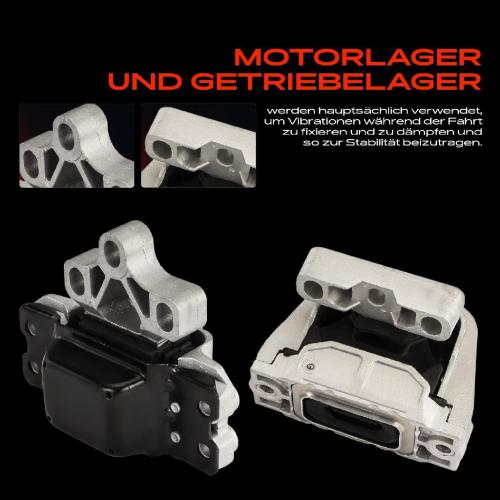 2x Motorlager Getriebelagerlager Vorne und Hinten für VW Passat Variant 3C Audi A3 8P TT Coupe 8J Bild 2x Motorlager Getriebelagerlager Vorne und Hinten für VW Passat Variant 3C Audi A3 8P TT Coupe 8J
