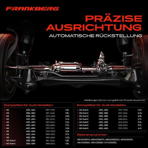 Frankberg 1x Lenkgetriebe Servolenkgetriebe für Audi A6 A6 Avant 4B C5 1997-2005 Bild Frankberg 1x Lenkgetriebe Servolenkgetriebe für Audi A6 A6 Avant 4B C5 1997-2005