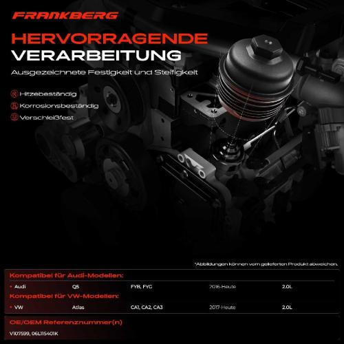 1x Deckel Ölfiltergehäuse für VW Atlas CA1 CA2 CA3 Audi Q5 FYB FYG Bild 1x Deckel Ölfiltergehäuse für VW Atlas CA1 CA2 CA3 Audi Q5 FYB FYG