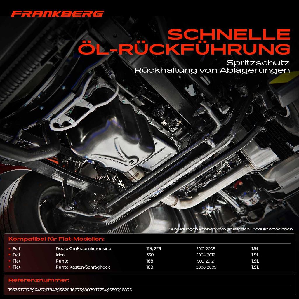 1x Ölwanne Motorölwanne für Fiat Doblo 119 223 Idea 350 Punto 188 188AX 1999-2012 I4 1.9L