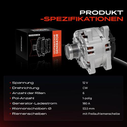 1x Lichtmaschine Generator für Volvo S60 II S80 II V40 V60 I V70 III 1.6L Bild 1x Lichtmaschine Generator für Volvo S60 II S80 II V40 V60 I V70 III 1.6L