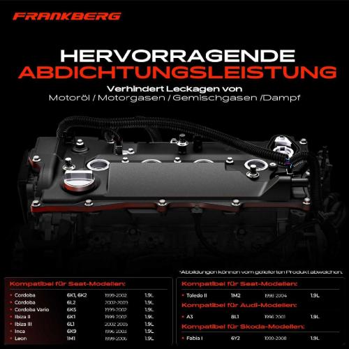 1x Ventildeckel Zylinderkopfhaube für VW Golf IV Polo Bora Audi A3 Seat Skoda 1.9L Bild 1x Ventildeckel Zylinderkopfhaube für VW Golf IV Polo Bora Audi A3 Seat Skoda 1.9L