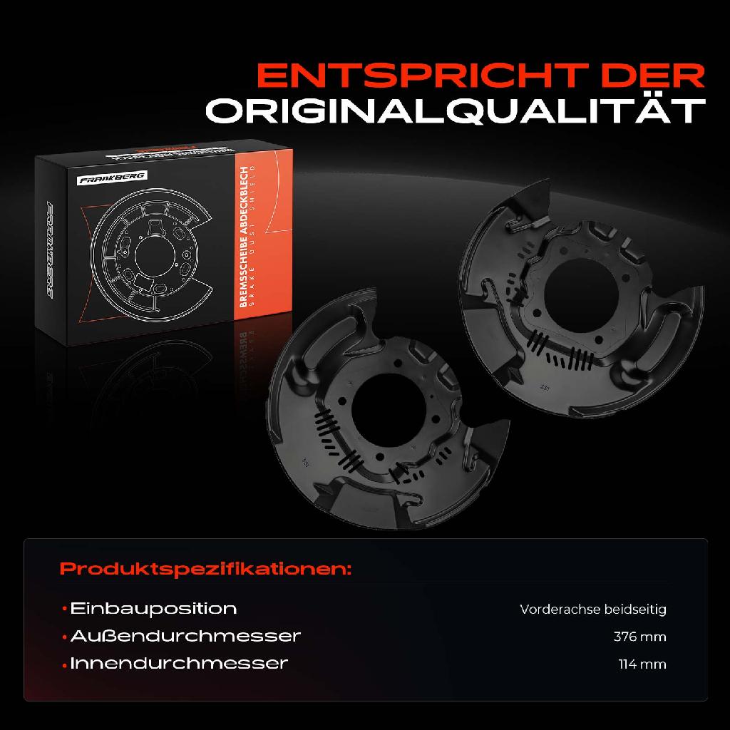 2x Ankerblech Bremsscheibe Vorderachse Beidseitig für Toyota Land Cruiser 200 J2 Bj ab 2007 4.5L-4.7L