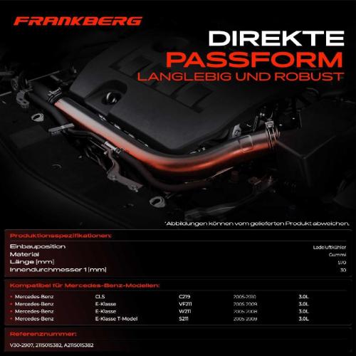 1x Kühlerschlauch Turboschlauch für Mercedes-Benz CLS C219 E-Klasse Pritsche/Fahrgestell W211 VF211 S211 Bild 1x Kühlerschlauch Turboschlauch für Mercedes-Benz CLS C219 E-Klasse Pritsche/Fahrgestell W211 VF211 S211