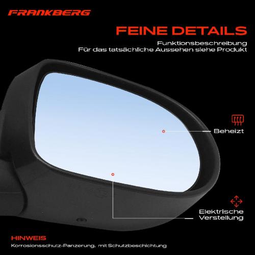 Frankberg 1x Au enspiegel Rechts f r Renault Clio III BR0/1 CR0/1 Grandtour KR0/1 2005-2009 Bild Frankberg 1x Au enspiegel Rechts f r Renault Clio III BR0/1 CR0/1 Grandtour KR0/1 2005-2009