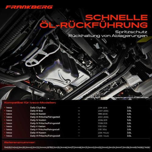 Frankberg 1x Ölwanne Motorölwanne für Iveco Daily III IV V VI Kasten/Kombi Daily Citys Bus 3.0L Bild Frankberg 1x Ölwanne Motorölwanne für Iveco Daily III IV V VI Kasten/Kombi Daily Citys Bus 3.0L