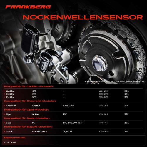 1x Nockenwellenposition Sensor für Saab 9-3 YS3F Opel Insignia A Bild 1x Nockenwellenposition Sensor für Saab 9-3 YS3F Opel Insignia A