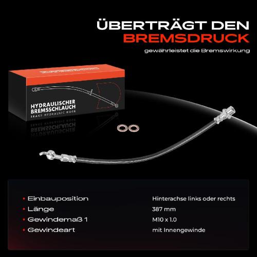 1x Bremsschlauch Bremsschläuche Hinterachse Links oder Rechts für Lexus GS GRS19 GWS19 UZS19 S19 300 350 450 Bild 1x Bremsschlauch Bremsschläuche Hinterachse Links oder Rechts für Lexus GS GRS19 GWS19 UZS19 S19 300 350 450