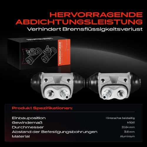 2x Radbremszylinder Hinten für Hyundai Accent 1994-1999 KIA Soul AM Bild 2x Radbremszylinder Hinten für Hyundai Accent 1994-1999 KIA Soul AM