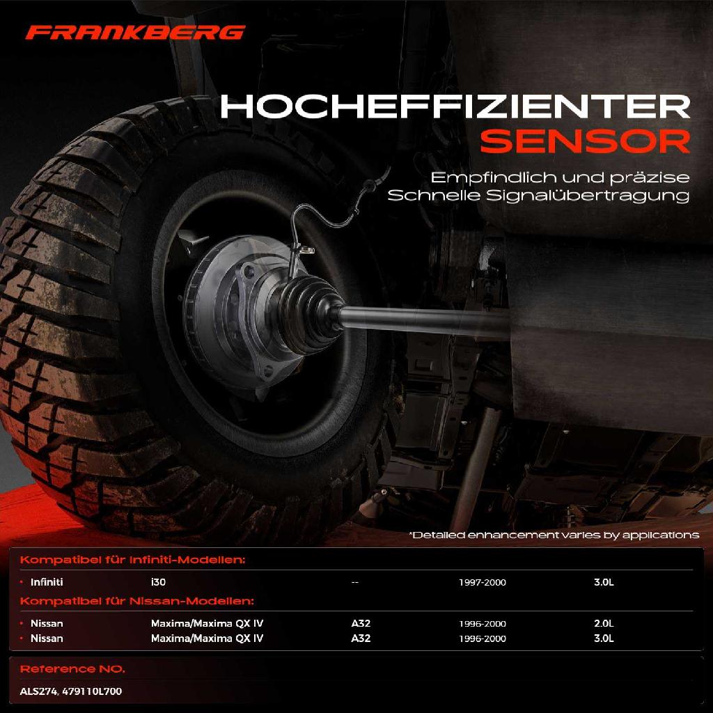 1x ABS Sensor Vorderachse links für Infiniti i30 Nissan Maxima/Maxima QX IV 3.0L 2.0L 1996-2000