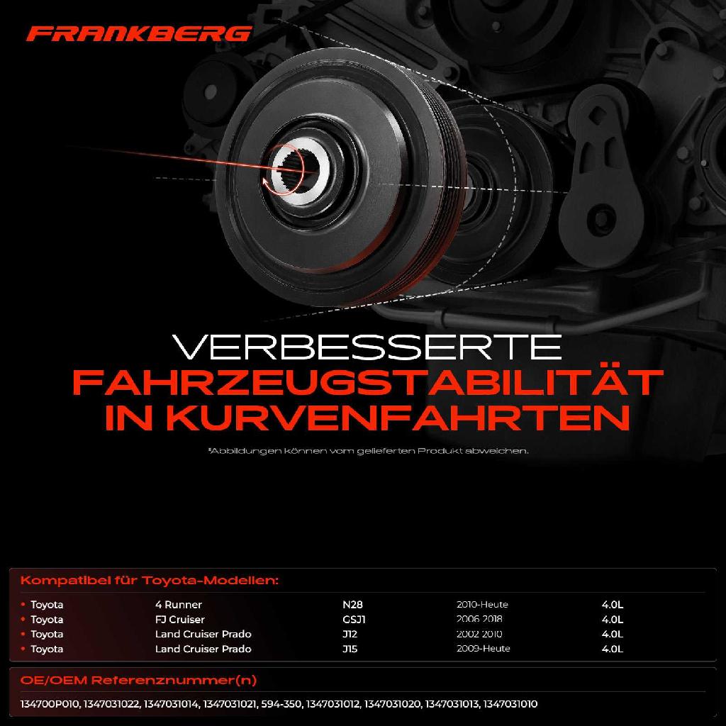 1x Riemenscheibe Kurbelwelle für Toyota 4 Runner FJ Cruiser Land Cruiser Prado J12