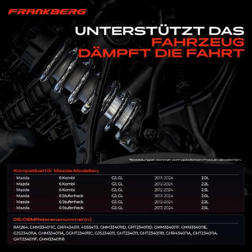 Frankberg 2x Fahrwerksfeder Vorderachse f r Mazda 6 Kombi GJ GL 6 Stufenheck 2.0L 2.2L 2.5L Bj ab 2012 Bild Frankberg 2x Fahrwerksfeder Vorderachse f r Mazda 6 Kombi GJ GL 6 Stufenheck 2.0L 2.2L 2.5L Bj ab 2012