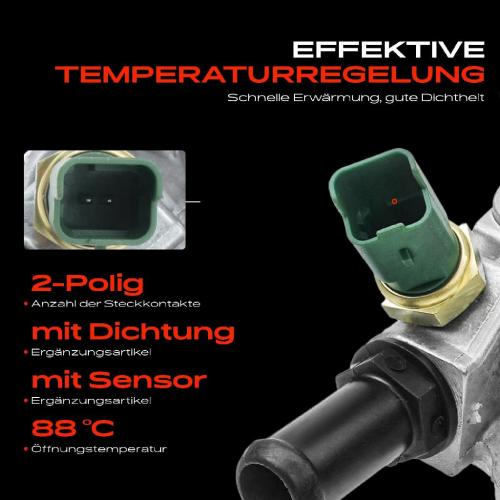Frankberg 1x Thermostat Kühlmittel für Fiat 500 C Grande Alfa Romeo Mito Opel Combo Lancia 0.9L-1.4L Bild Frankberg 1x Thermostat Kühlmittel für Fiat 500 C Grande Alfa Romeo Mito Opel Combo Lancia 0.9L-1.4L