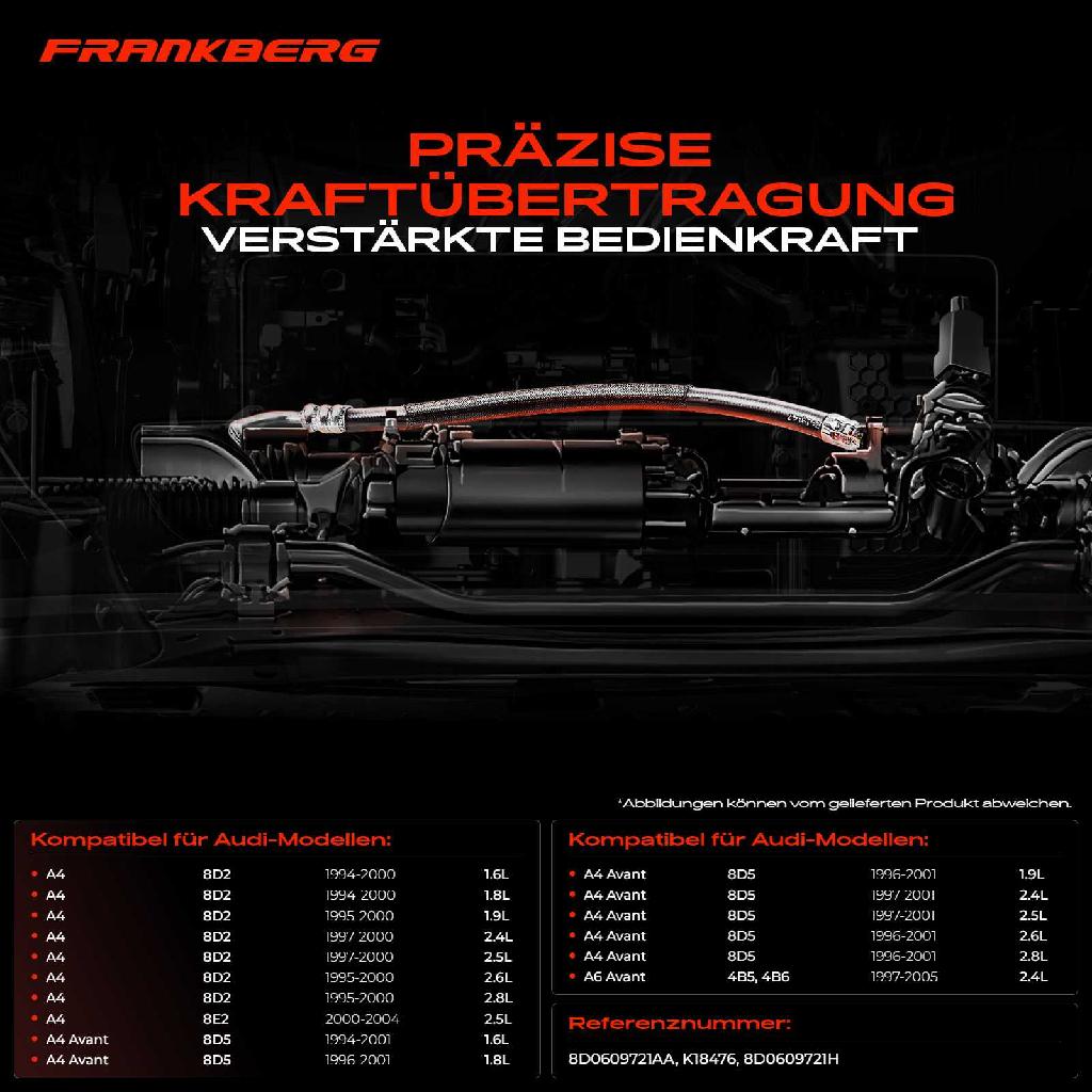 1x Seilzug Feststellbremse Hinterachse beidseitig für Audi A4 8D2 A4 Avant 8D5 A6 Avant 4B5