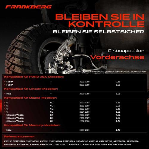 1x Querlenker Satz Vorderachse für FORD USA Fusion Lincoln MKZ Mazda 6 Hatchback Station Wagon Stufenheck Bild 1x Querlenker Satz Vorderachse für FORD USA Fusion Lincoln MKZ Mazda 6 Hatchback Station Wagon Stufenheck