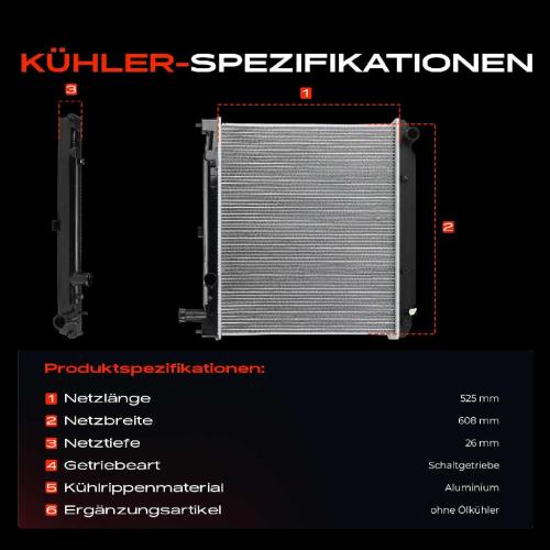 1x Kühler Wasserkühler Motorkühler für Toyota Hiace IV Kasten H1 H2 2.5L 2001-2019 Bild 1x Kühler Wasserkühler Motorkühler für Toyota Hiace IV Kasten H1 H2 2.5L 2001-2019