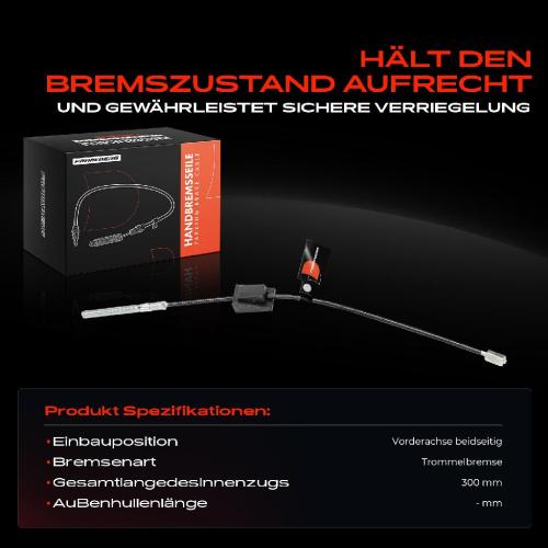 1x Seilzug Feststellbremse Vorderachse beidseitig für Ford Fiesta V JH JD Fusion JU 2000-2012 Bild 1x Seilzug Feststellbremse Vorderachse beidseitig für Ford Fiesta V JH JD Fusion JU 2000-2012