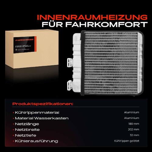 1x Wärmetauscher Innenraumheizung für Opel Astra G CC Cabriolet Caravan Bild 1x Wärmetauscher Innenraumheizung für Opel Astra G CC Cabriolet Caravan