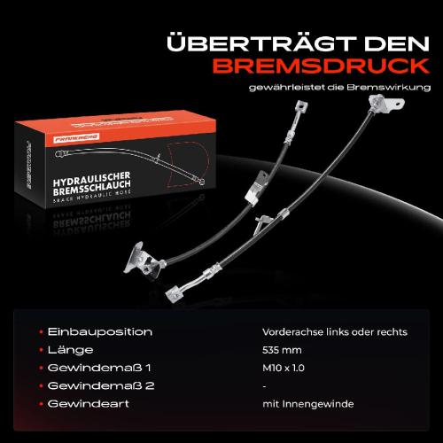2x Bremsschlauch Bremsschläuche Vorderachse Links oder Rechts für Tesla Model 3 5YJ3 EV AWD Bild 2x Bremsschlauch Bremsschläuche Vorderachse Links oder Rechts für Tesla Model 3 5YJ3 EV AWD
