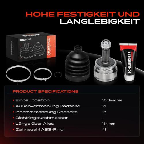 1x Antriebswelle Gelenksatz Vorderachse für Land Rover Discovery Range Rover Bild 1x Antriebswelle Gelenksatz Vorderachse für Land Rover Discovery Range Rover
