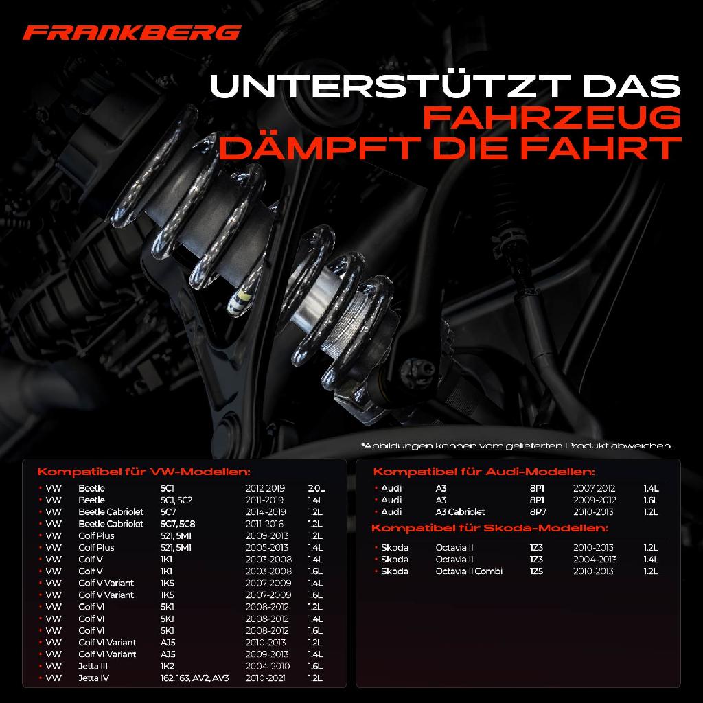 2x Fahrwerksfeder Vorderachse für Audi A3 8P VW Golf 5 1K 6 5K Plus 5M Jetta