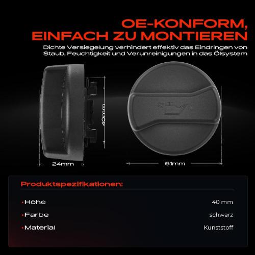 1x Ölverschlusskappe Öldeckel Ölkappe für VW Golf 3 4 Audi A4 A6 Skoda Fabia 1 2 Bild 1x Ölverschlusskappe Öldeckel Ölkappe für VW Golf 3 4 Audi A4 A6 Skoda Fabia 1 2