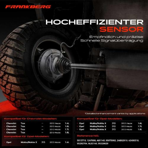 Frankberg 1x ABS Sensor Hinterachse links für Chevrolet Trax Opel Mokka/Mokka X 1.4L 1.6L 1.7L 1.8L Bj ab 2012 Bild Frankberg 1x ABS Sensor Hinterachse links für Chevrolet Trax Opel Mokka/Mokka X 1.4L 1.6L 1.7L 1.8L Bj ab 2012
