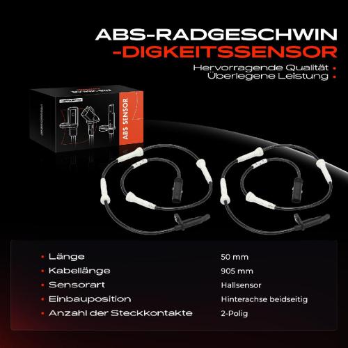 Frankberg 2x ABS Sensor Hinterachse beidseitig für BMW F90 G30 G11 G12 F91 G14 F92 G15 F93 G16 2.0L 4.4L 6.6L Bj ab 2015 Bild Frankberg 2x ABS Sensor Hinterachse beidseitig für BMW F90 G30 G11 G12 F91 G14 F92 G15 F93 G16 2.0L 4.4L 6.6L Bj ab 2015