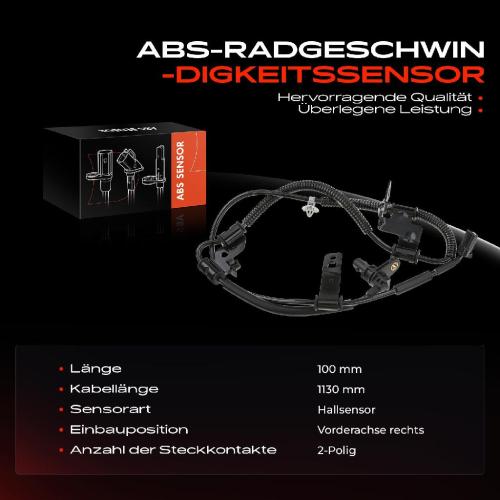 Frankberg 1x ABS Sensor Vorderachse rechts für KIA Carens I FC FJ Carens III MPV UN 2.0L 1.6L 2002-2013 Bild Frankberg 1x ABS Sensor Vorderachse rechts für KIA Carens I FC FJ Carens III MPV UN 2.0L 1.6L 2002-2013