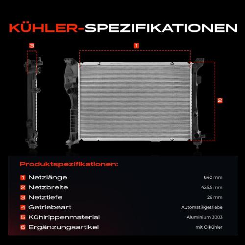 1x Kühler Wasserkühler Motorkühler für Mercedes-Benz W176 C117 X117 X156 2.0L Bild 1x Kühler Wasserkühler Motorkühler für Mercedes-Benz W176 C117 X117 X156 2.0L