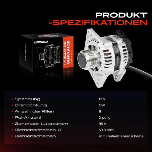Frankberg 1x Lichtmaschine Generator für Opel Astra J P10 Vauxhall Astra MK A04 1.7 CDTi Bild Frankberg 1x Lichtmaschine Generator für Opel Astra J P10 Vauxhall Astra MK A04 1.7 CDTi