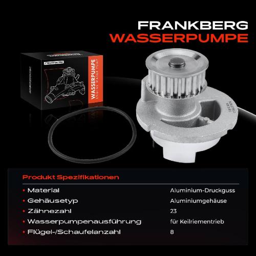 Frankberg 1x Wasserpumpe Kühlwasserpumpe für Opel Astra G H Vectra B C Zafira Corsa Saab 9-3 Bild Frankberg 1x Wasserpumpe Kühlwasserpumpe für Opel Astra G H Vectra B C Zafira Corsa Saab 9-3