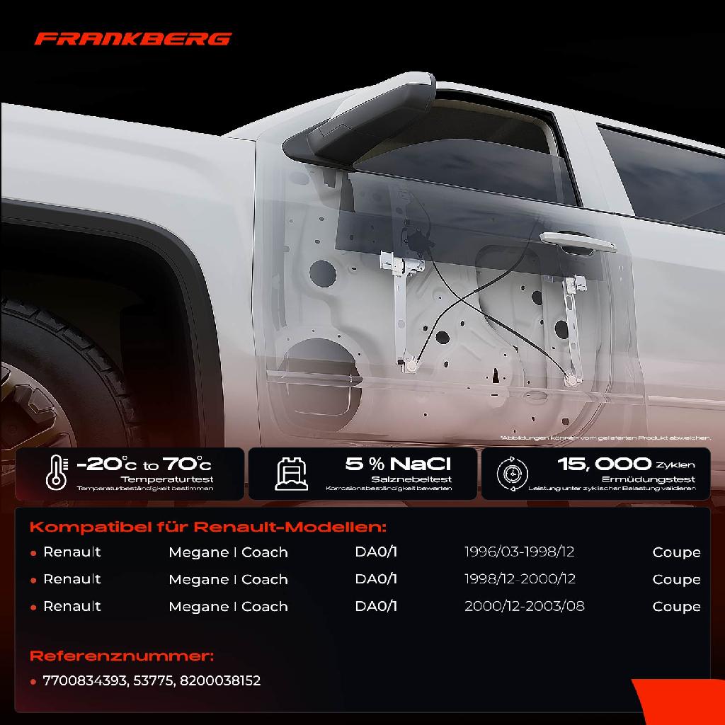1x Fensterheber Vorne Rechts für Renault Megane DA0/1 96-03