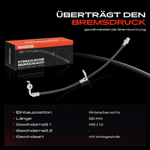 Frankberg 1x Bremsschlauch Bremsschläuche Hinterachse Rechts für Subaru Legacy Outback BR BM Bild Frankberg 1x Bremsschlauch Bremsschläuche Hinterachse Rechts für Subaru Legacy Outback BR BM