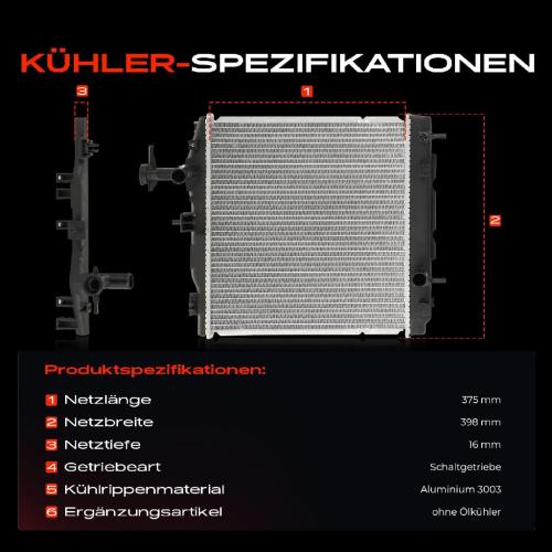 1x Kühler Wasserkühler Motorkühler für Mitsubishi Mirage A0 A A10 Bild 1x Kühler Wasserkühler Motorkühler für Mitsubishi Mirage A0 A A10