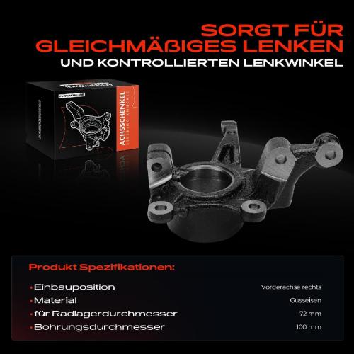 Frankberg 1x Achsschenkel Radaufhängung Vorderachse Rechts für Renault Twingo III BCA BCM 0.9L 1.0L Bj ab 2014 Bild Frankberg 1x Achsschenkel Radaufhängung Vorderachse Rechts für Renault Twingo III BCA BCM 0.9L 1.0L Bj ab 2014